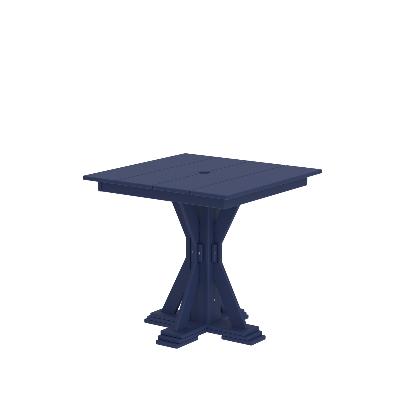 Modern Outdoor X-Base Square Dining Table 32"Wx32"Dx31"H