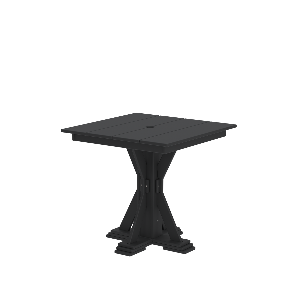 Modern Outdoor X-Base Square Dining Table 32"Wx32"Dx31"H