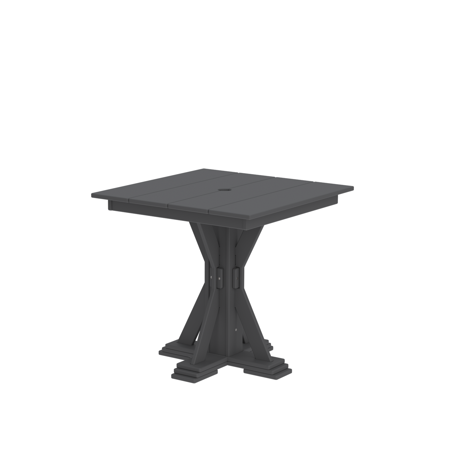Modern Outdoor X-Base Square Dining Table 32"Wx32"Dx31"H