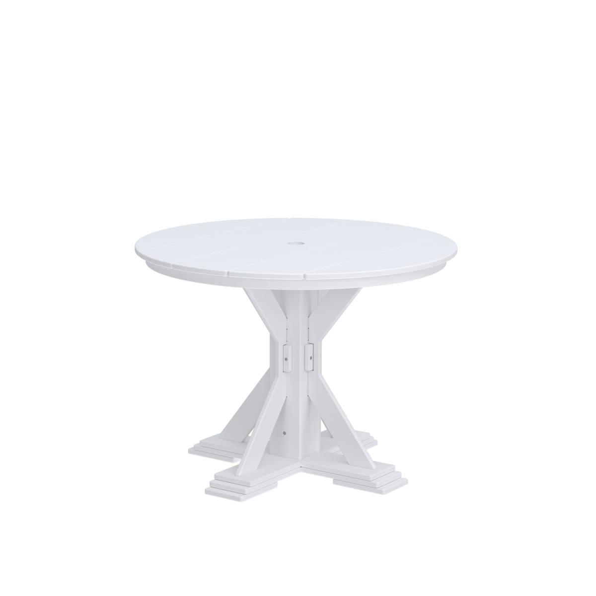 Modern Outdoor X-Base Round Dining Table 48"Wx48"Dx31"H