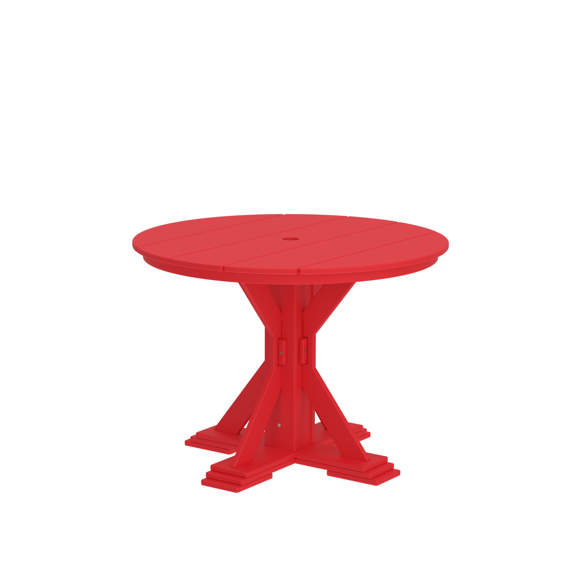 Modern Outdoor X-Base Round Dining Table 48"Wx48"Dx31"H