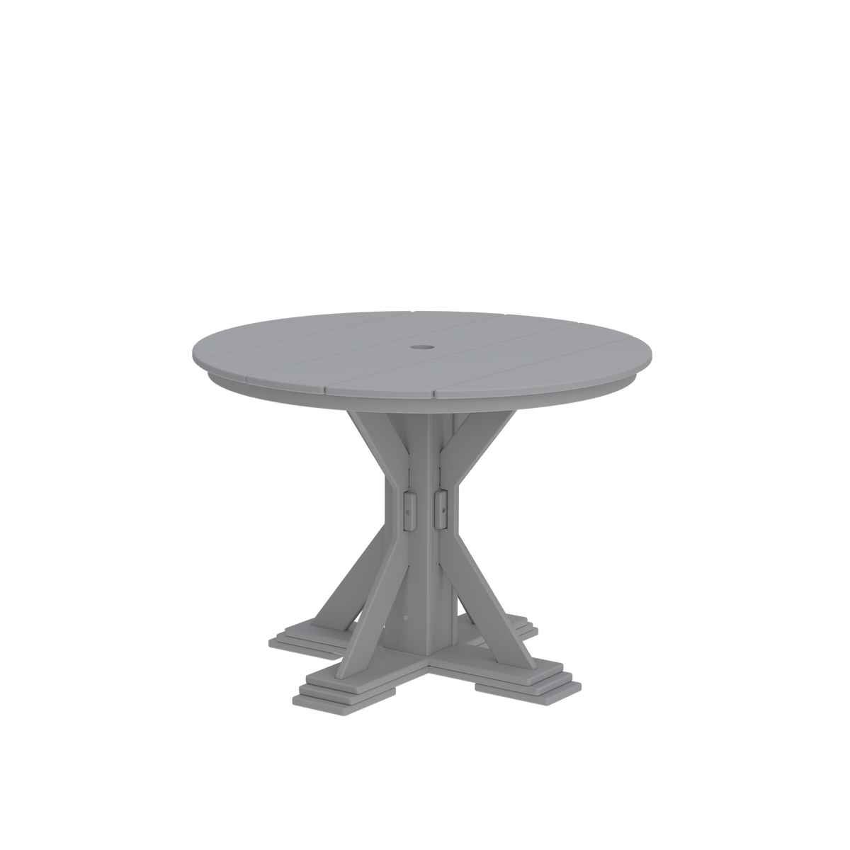 Modern Outdoor X-Base Round Dining Table 48"Wx48"Dx31"H