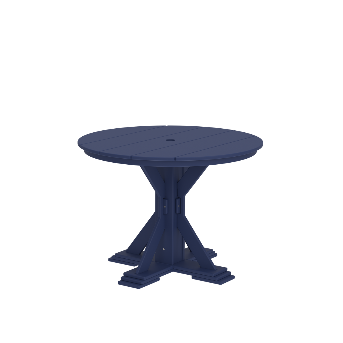 Modern Outdoor X-Base Round Dining Table 48"Wx48"Dx31"H