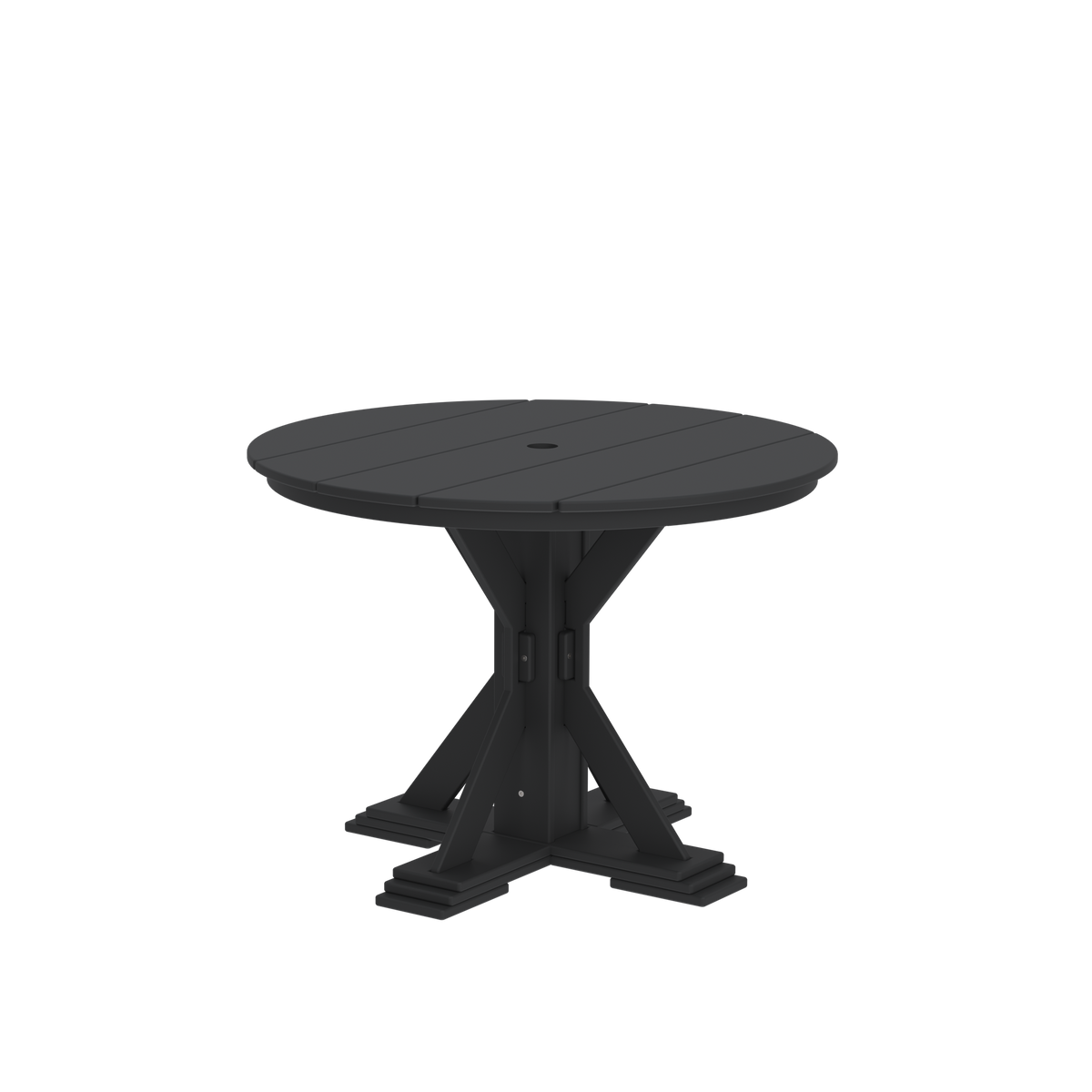 Modern Outdoor X-Base Round Dining Table 48"Wx48"Dx31"H