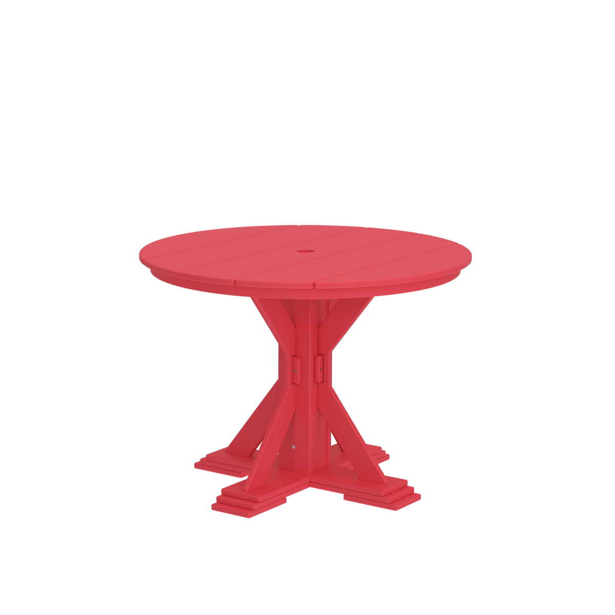 Modern Outdoor X-Base Round Dining Table 48"Wx48"Dx31"H