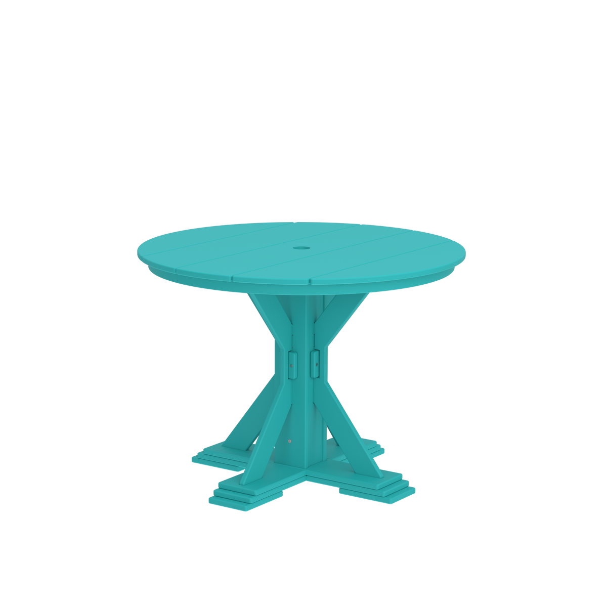Modern Outdoor X-Base Round Dining Table 48"Wx48"Dx31"H