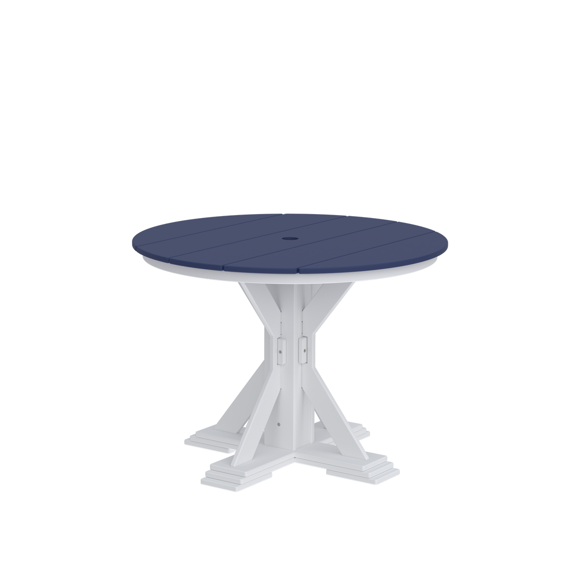 Modern Outdoor X-Base Round Dining Table 48"Wx48"Dx31"H