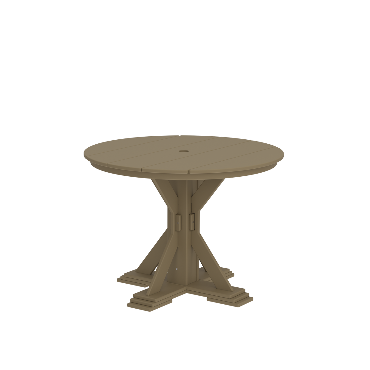 Modern Outdoor X-Base Round Dining Table 48"Wx48"Dx31"H