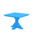 Modern Outdoor X-Base Square Dining Table 48"Wx48"Dx31"H