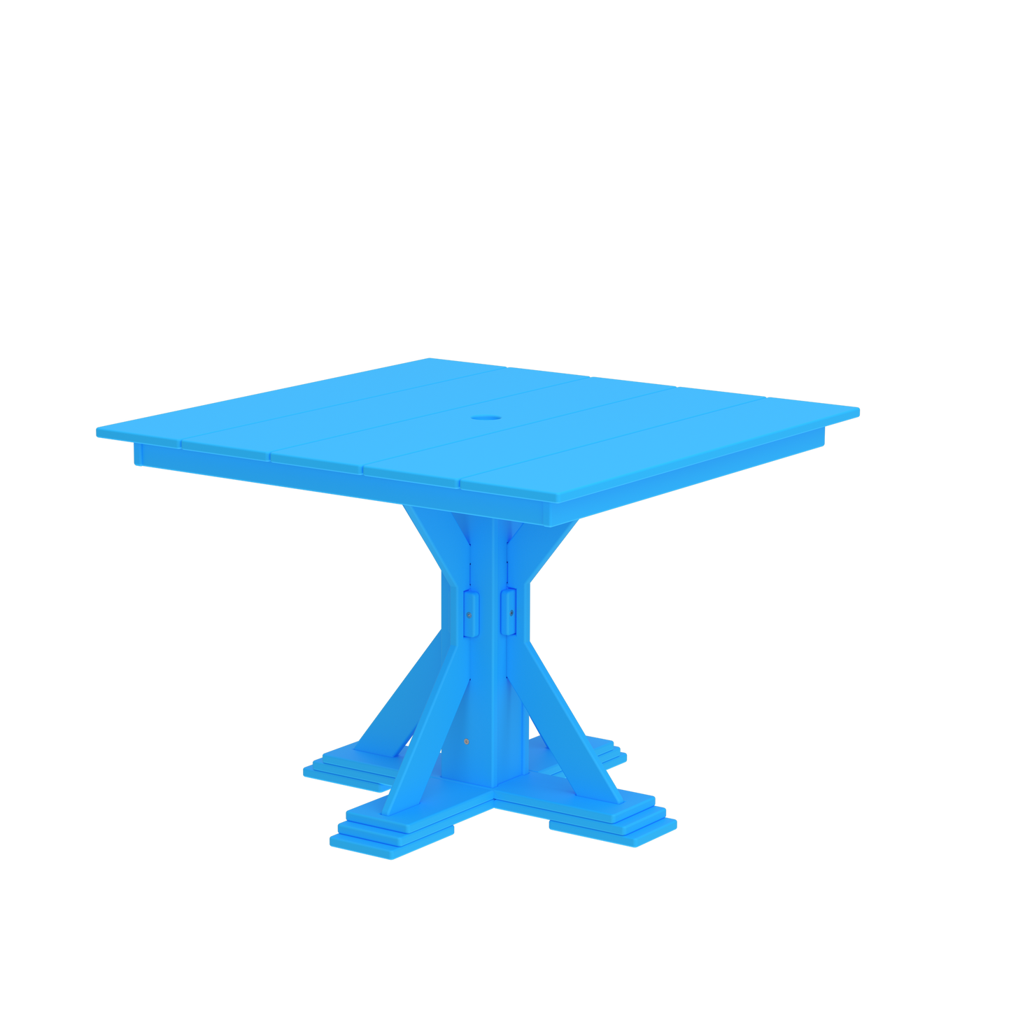 Modern Outdoor X-Base Square Dining Table 42"Wx42"Dx31"H
