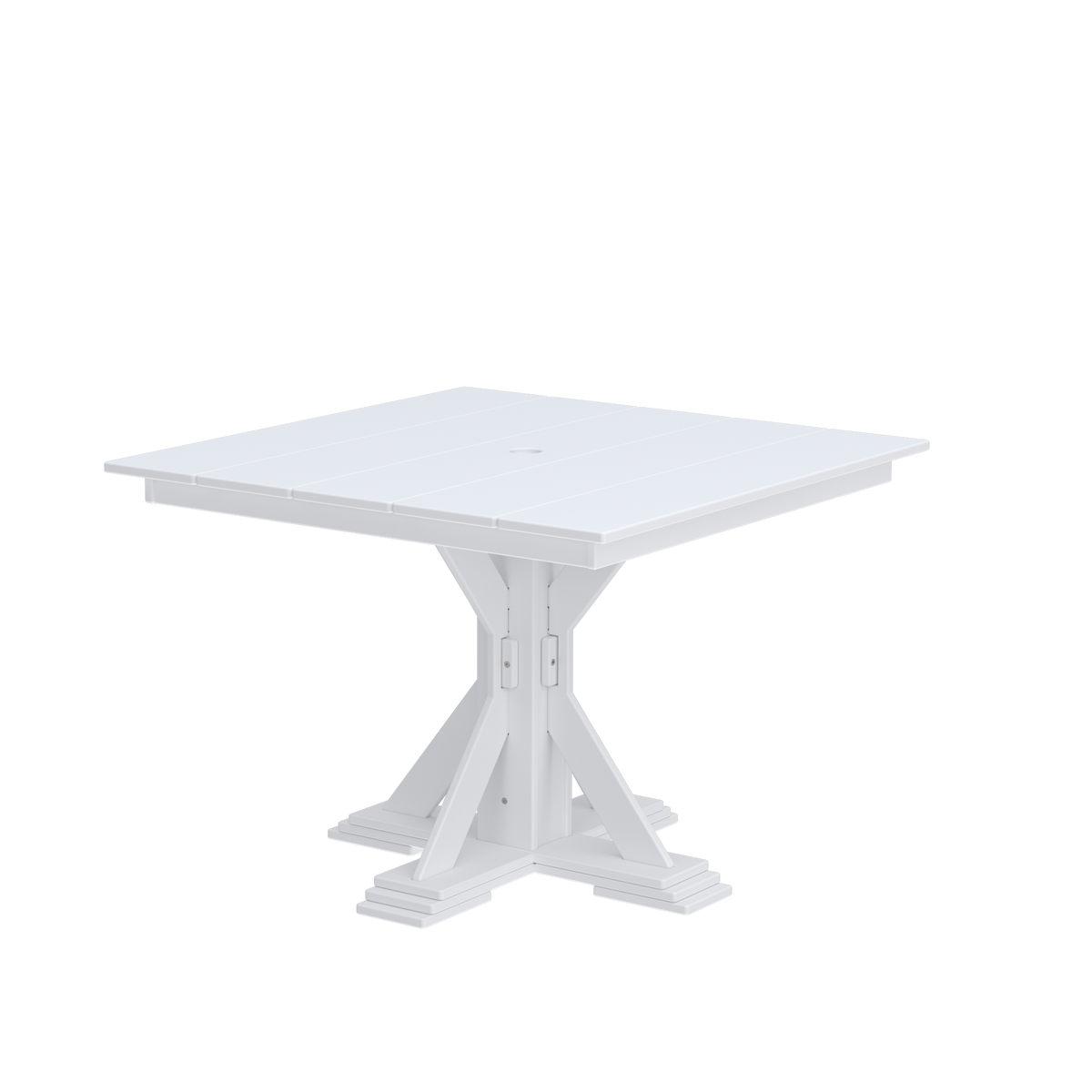 Modern Outdoor X-Base Square Dining Table 48"Wx48"Dx31"H