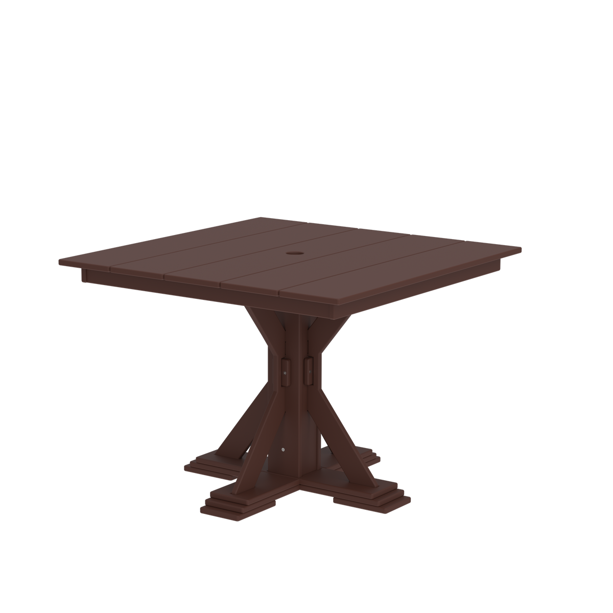 Modern Outdoor X-Base Square Dining Table 48"Wx48"Dx31"H