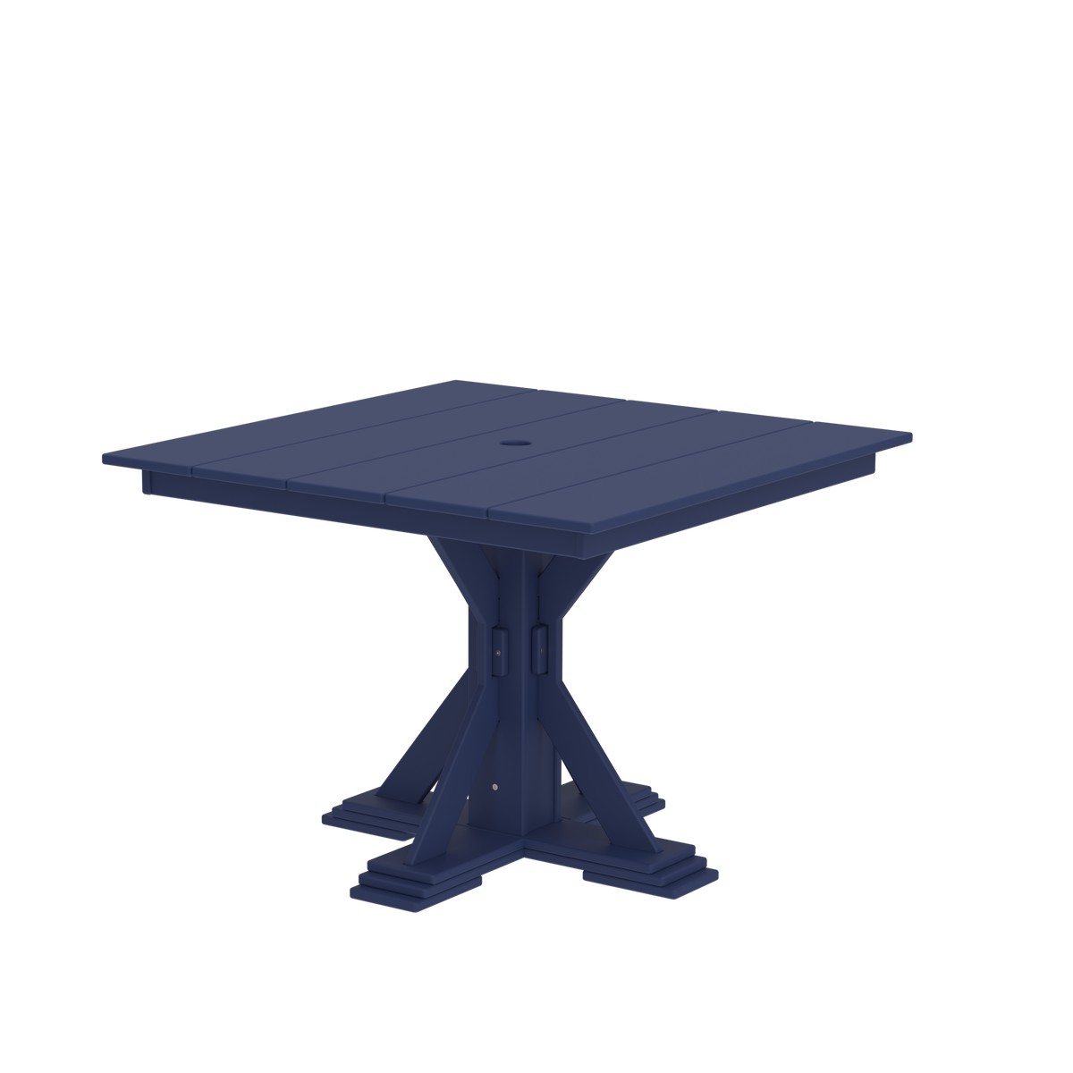 Modern Outdoor X-Base Square Dining Table 48"Wx48"Dx31"H
