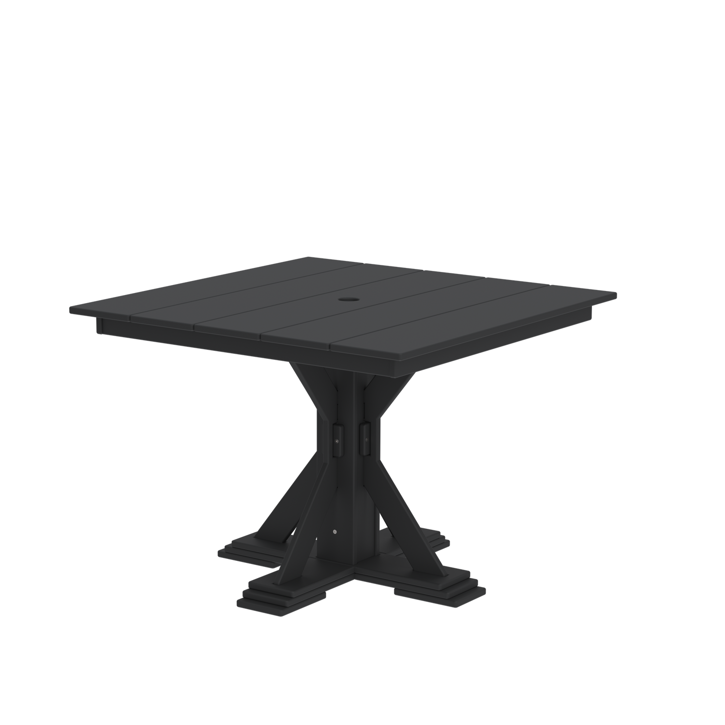 Modern Outdoor X-Base Square Dining Table 42"Wx42"Dx31"H