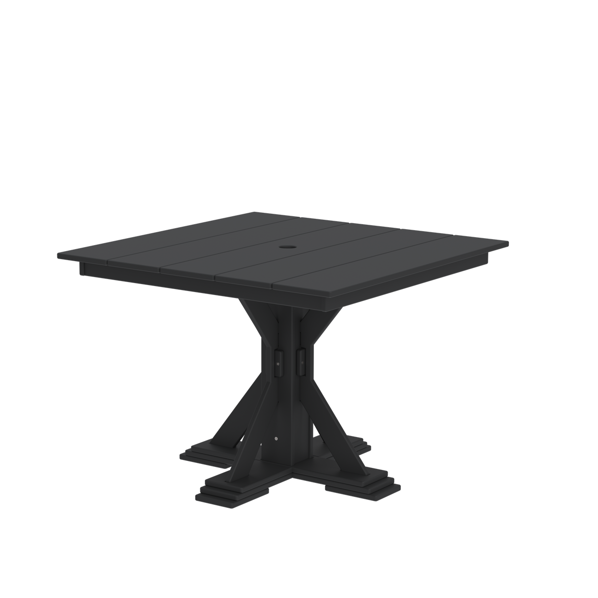 Modern Outdoor X-Base Square Dining Table 48"Wx48"Dx31"H