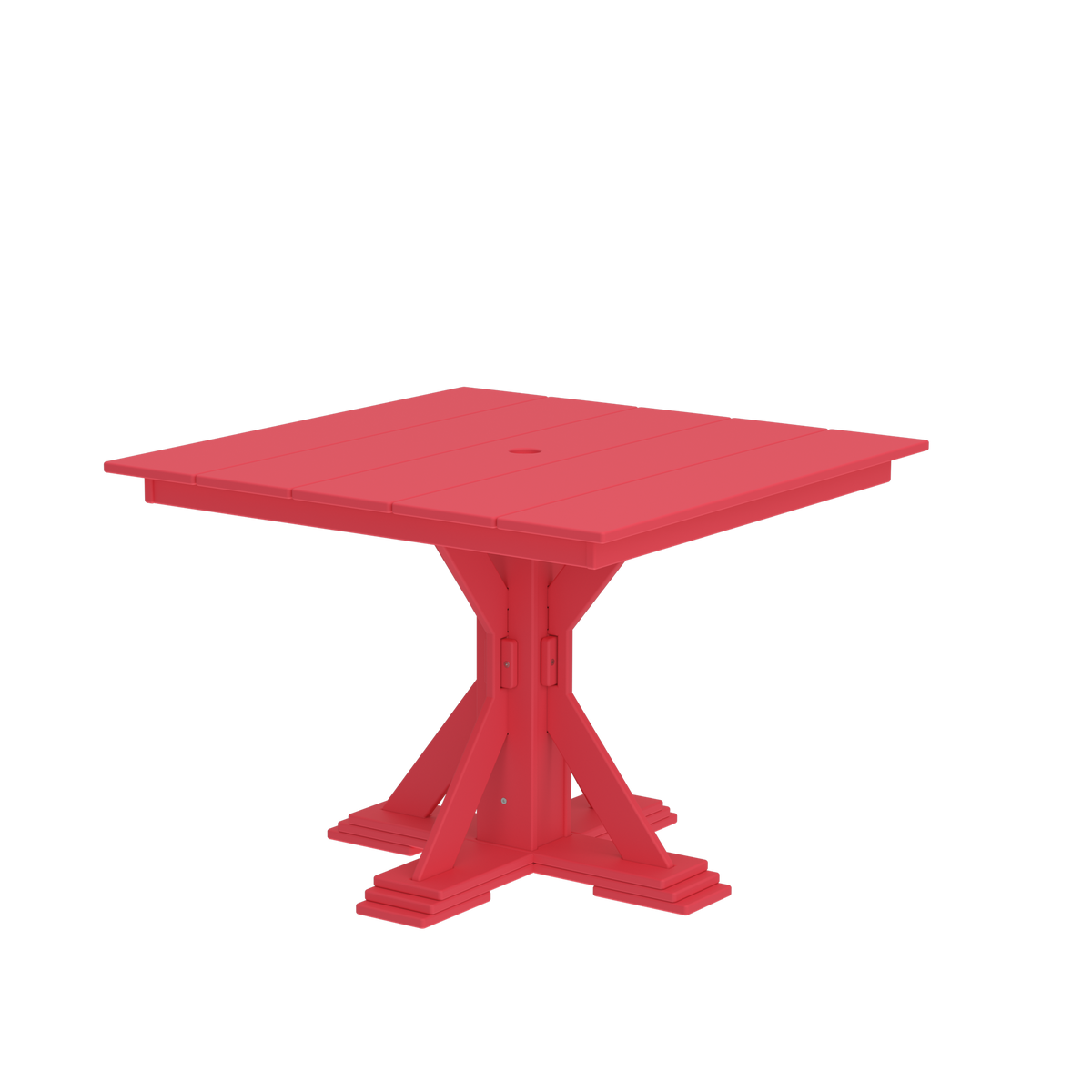Modern Outdoor X-Base Square Dining Table 48"Wx48"Dx31"H