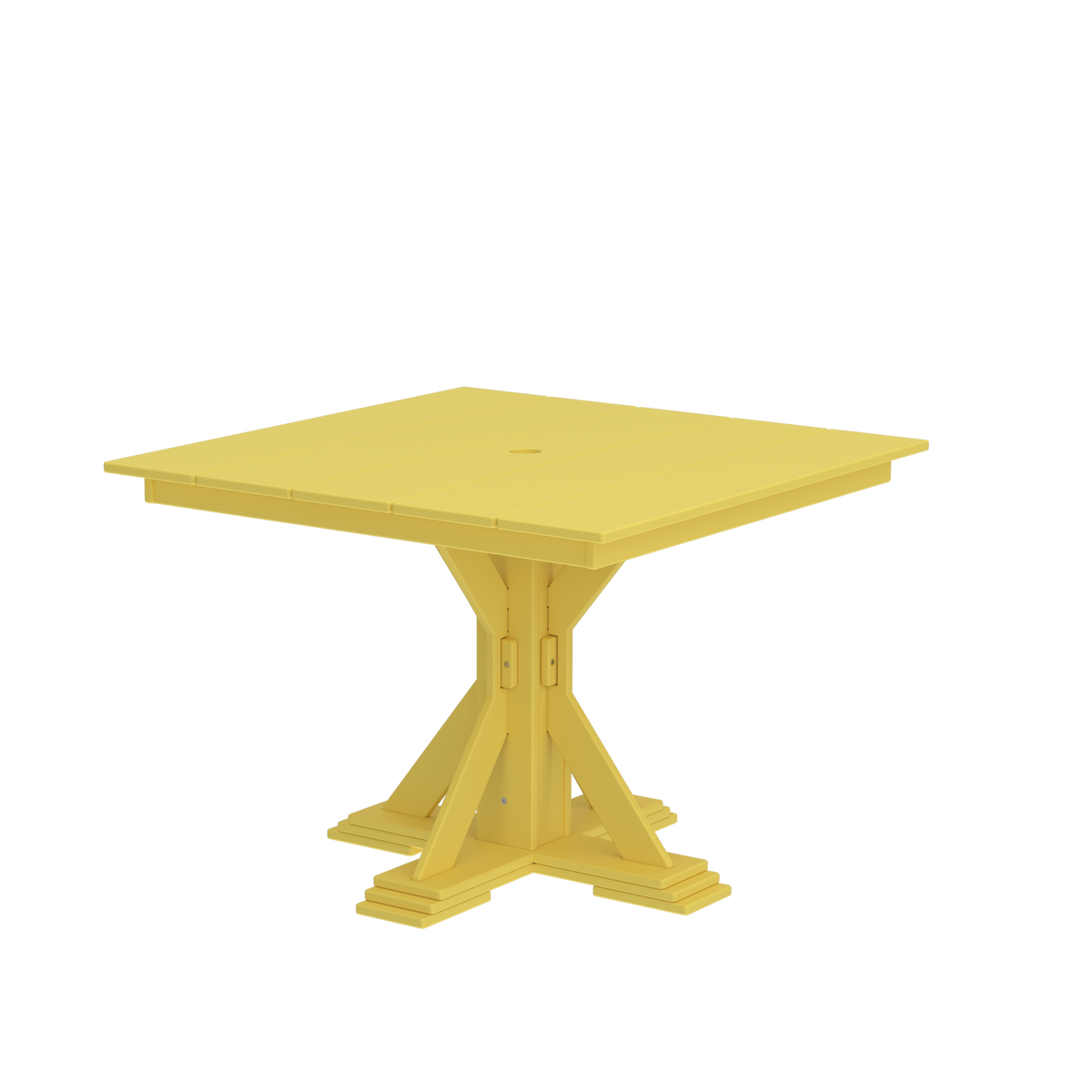 Modern Outdoor X-Base Square Dining Table 48"Wx48"Dx31"H