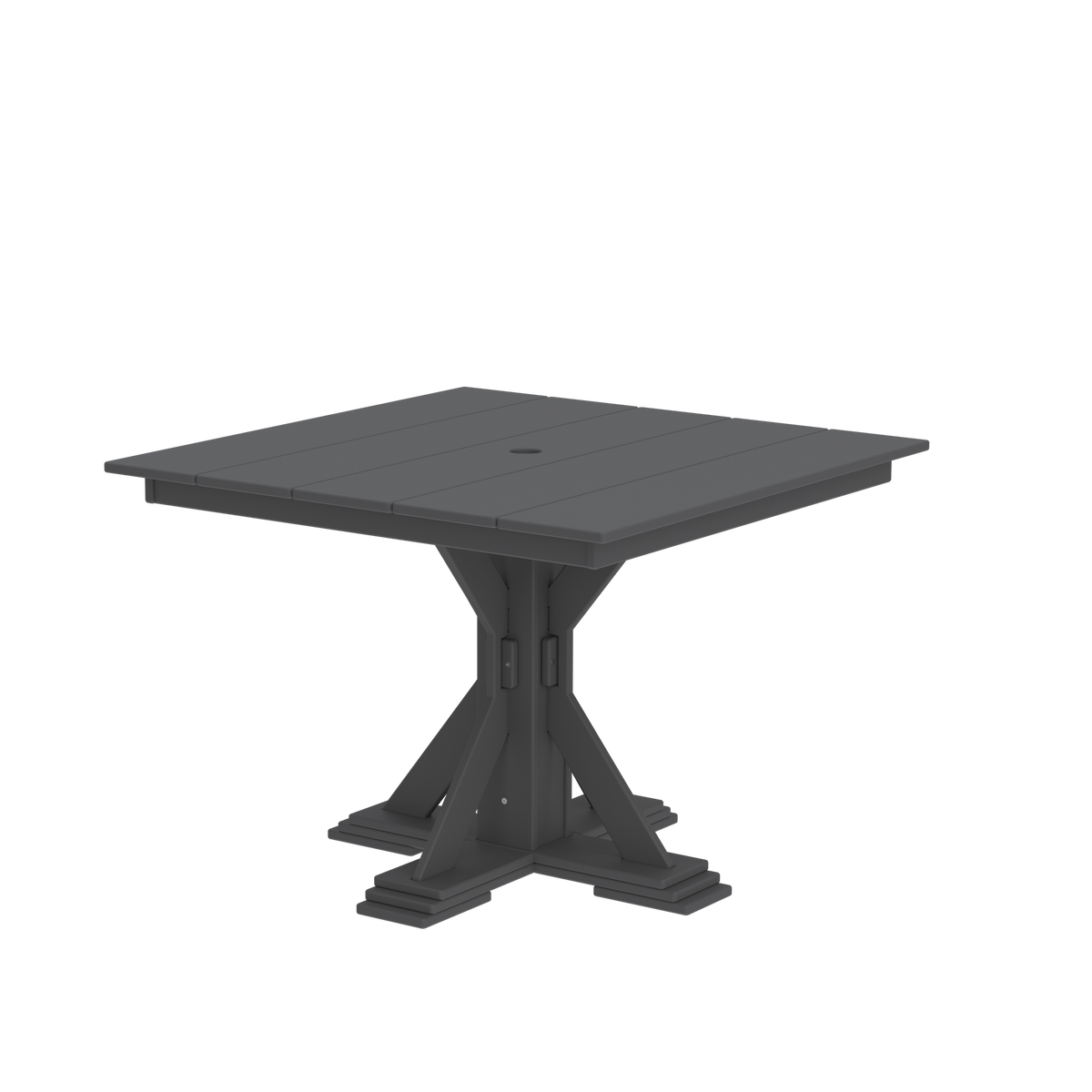 Modern Outdoor X-Base Square Dining Table 48"Wx48"Dx31"H