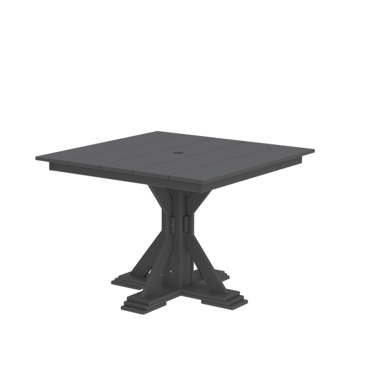 Modern Outdoor X-Base Square Dining Table 48"Wx48"Dx31"H