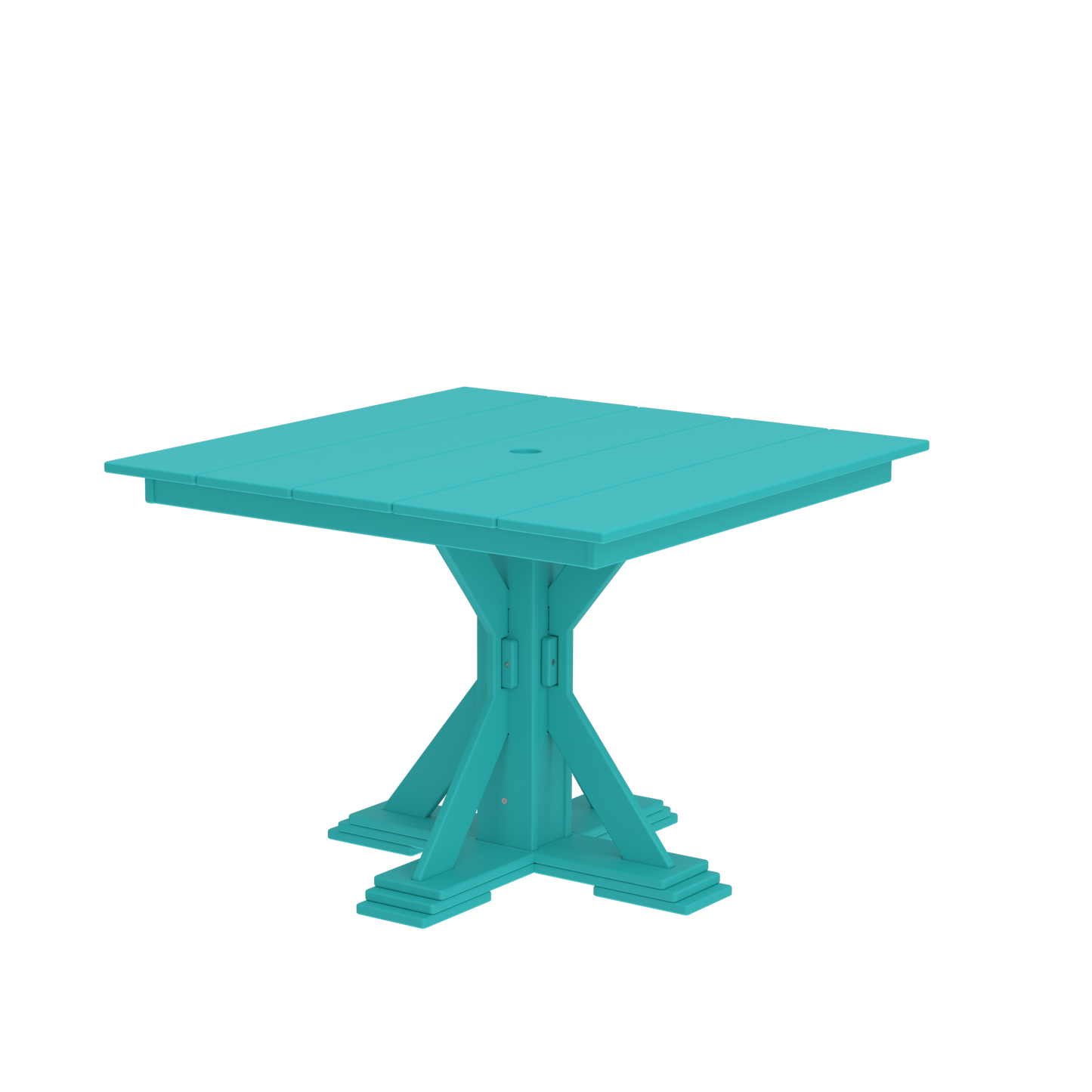 Modern Outdoor X-Base Square Dining Table 42"Wx42"Dx31"H