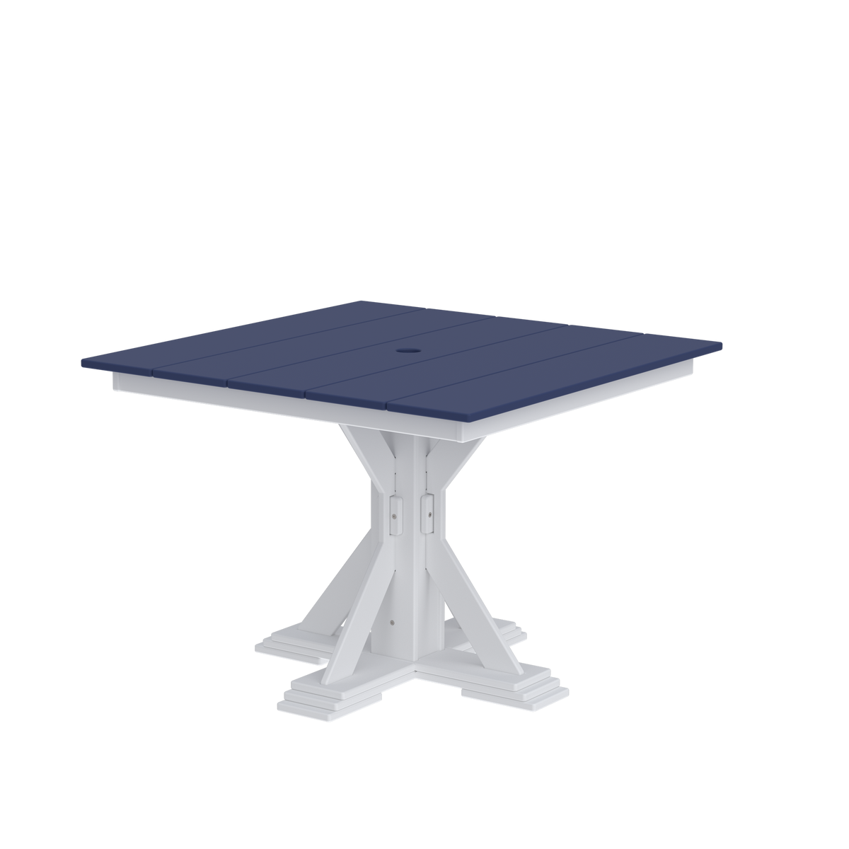 Modern Outdoor X-Base Square Dining Table 48"Wx48"Dx31"H