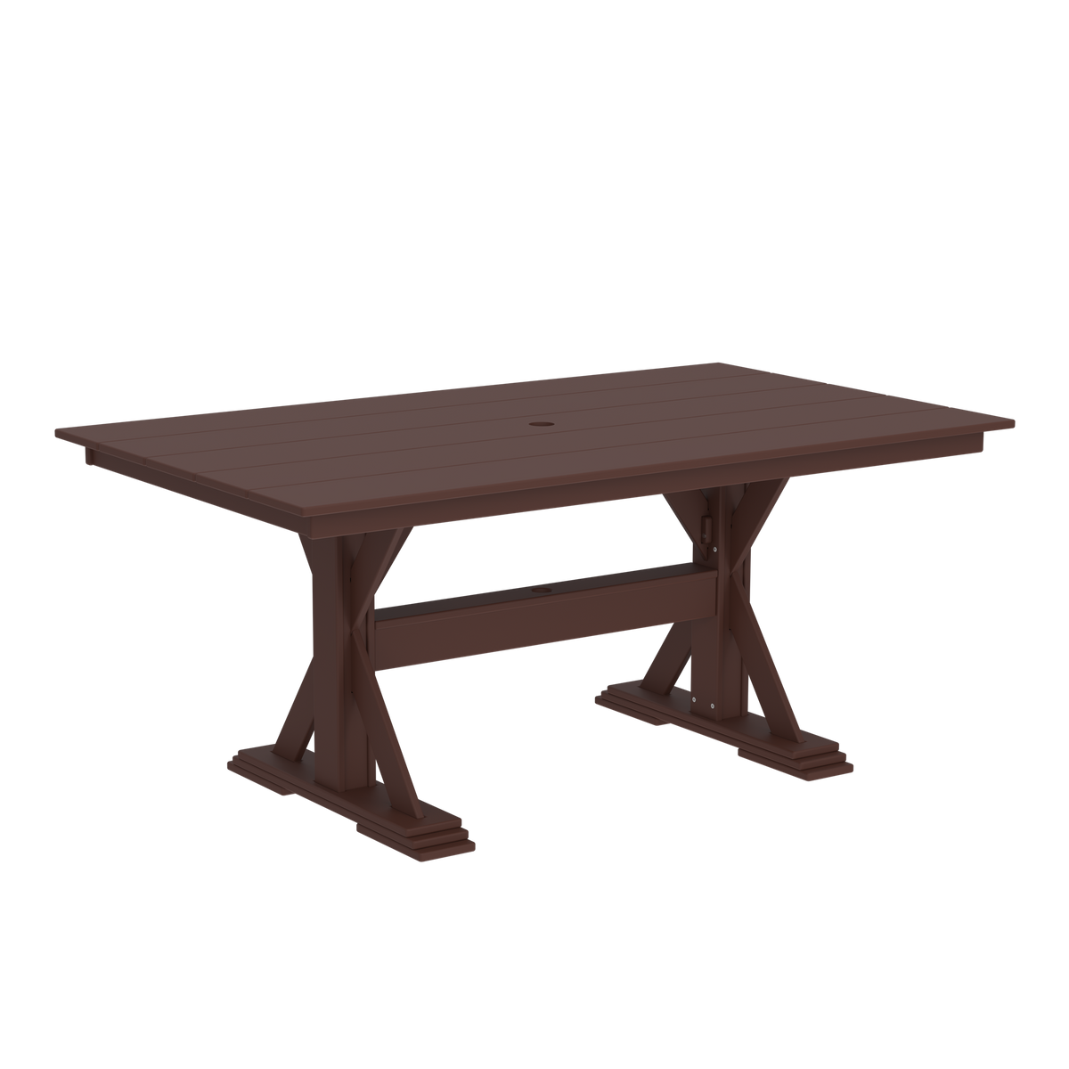 Modern Outdoor X-Base Dining Table 96"Wx42"Dx31"H