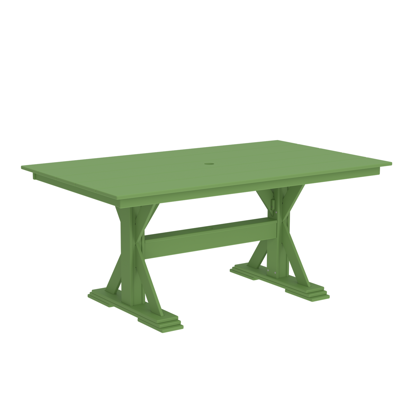 Modern Outdoor X-Base Dining Table 72"Wx42"Dx31"H