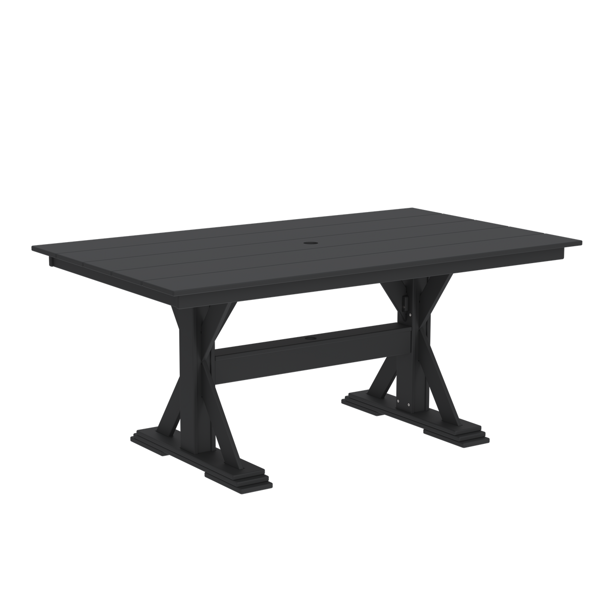 Modern Outdoor X-Base Dining Table 96"Wx42"Dx31"H