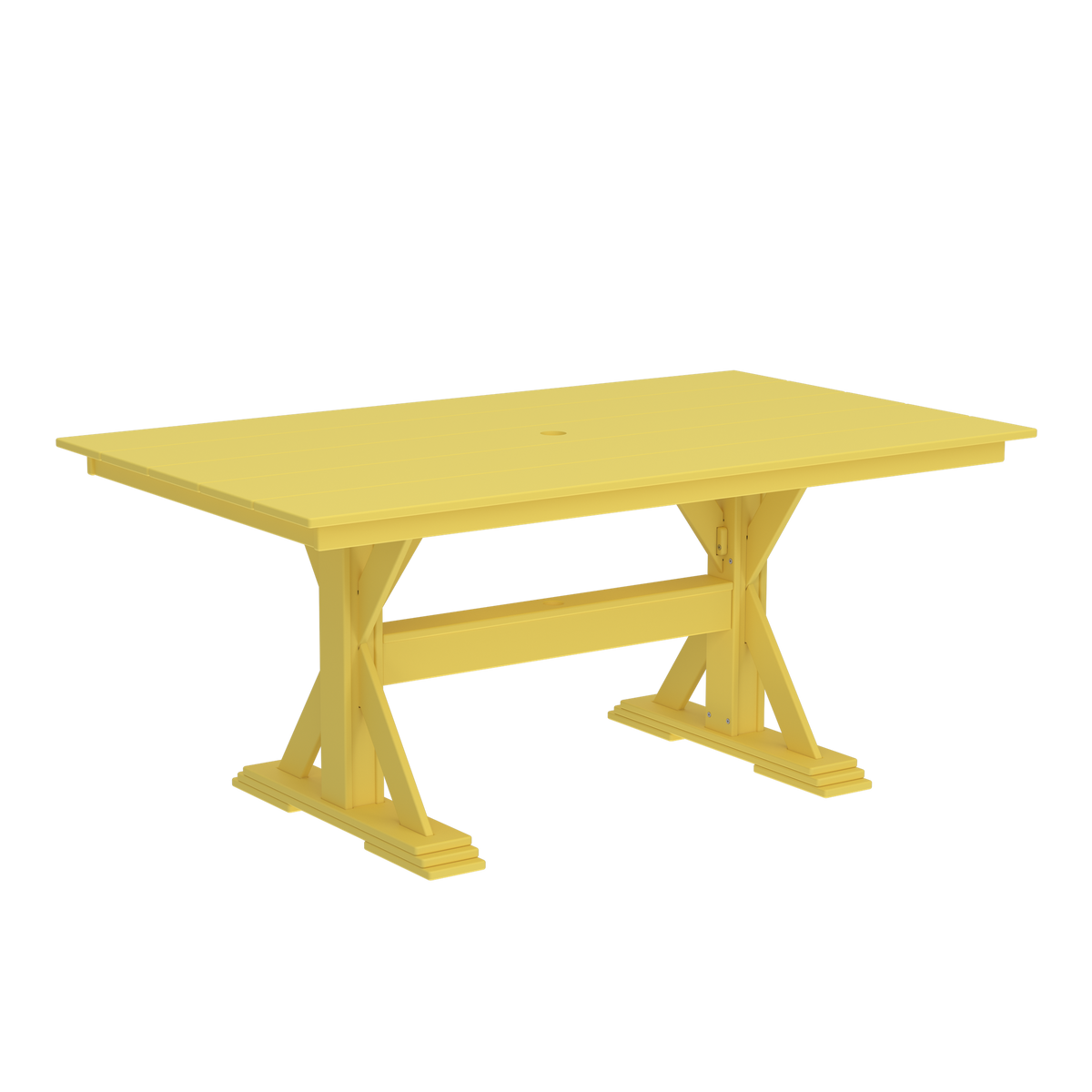 Modern Outdoor X-Base Dining Table 96"Wx42"Dx31"H