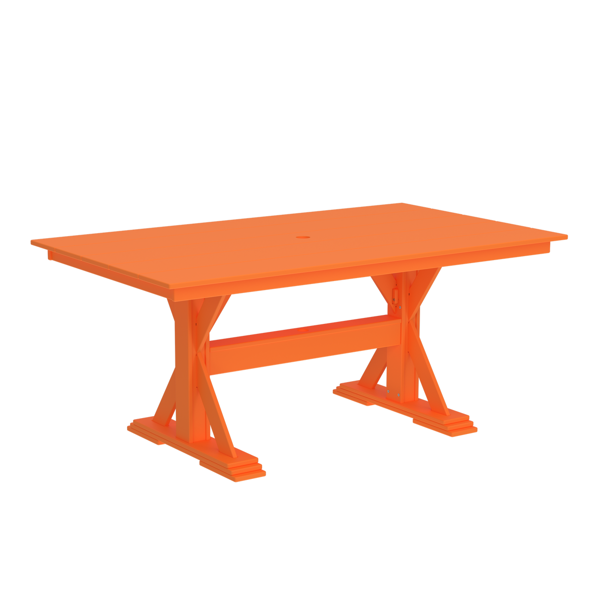 Modern Outdoor X-Base Dining Table 96"Wx42"Dx31"H