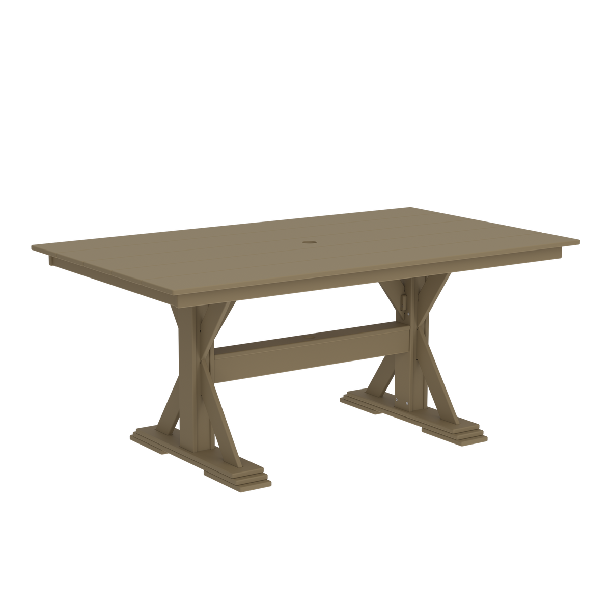 Modern Outdoor X-Base Dining Table 96"Wx42"Dx31"H