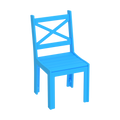 Modern Outdoor X-Back Dining Side Chair