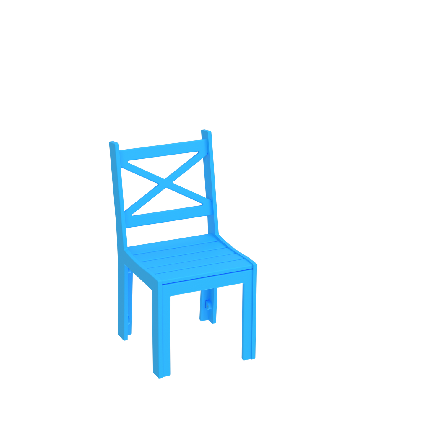 Modern Outdoor X-Back Dining Side Chair