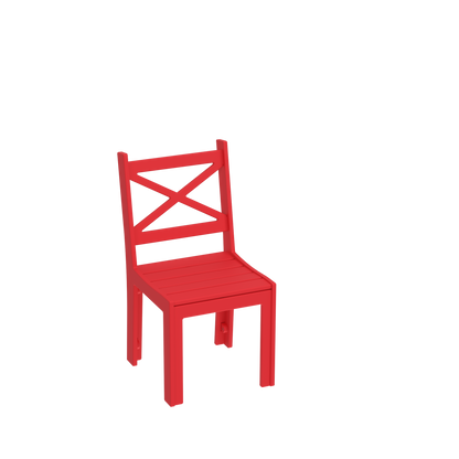 Modern Outdoor X-Back Dining Side Chair