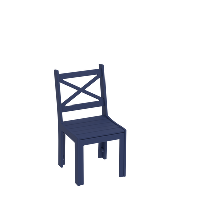 Modern Outdoor X-Back Dining Side Chair