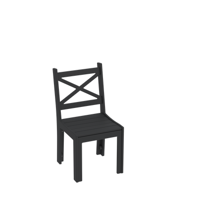 Modern Outdoor X-Back Dining Side Chair