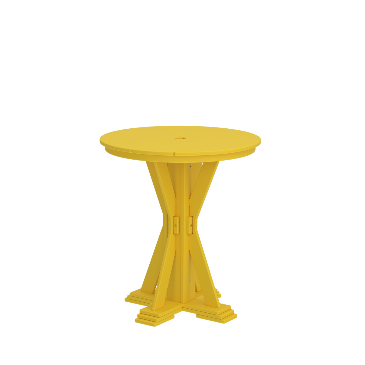 Modern Outdoor X-Base Round Pub Table 32"Wx32"Dx36"H