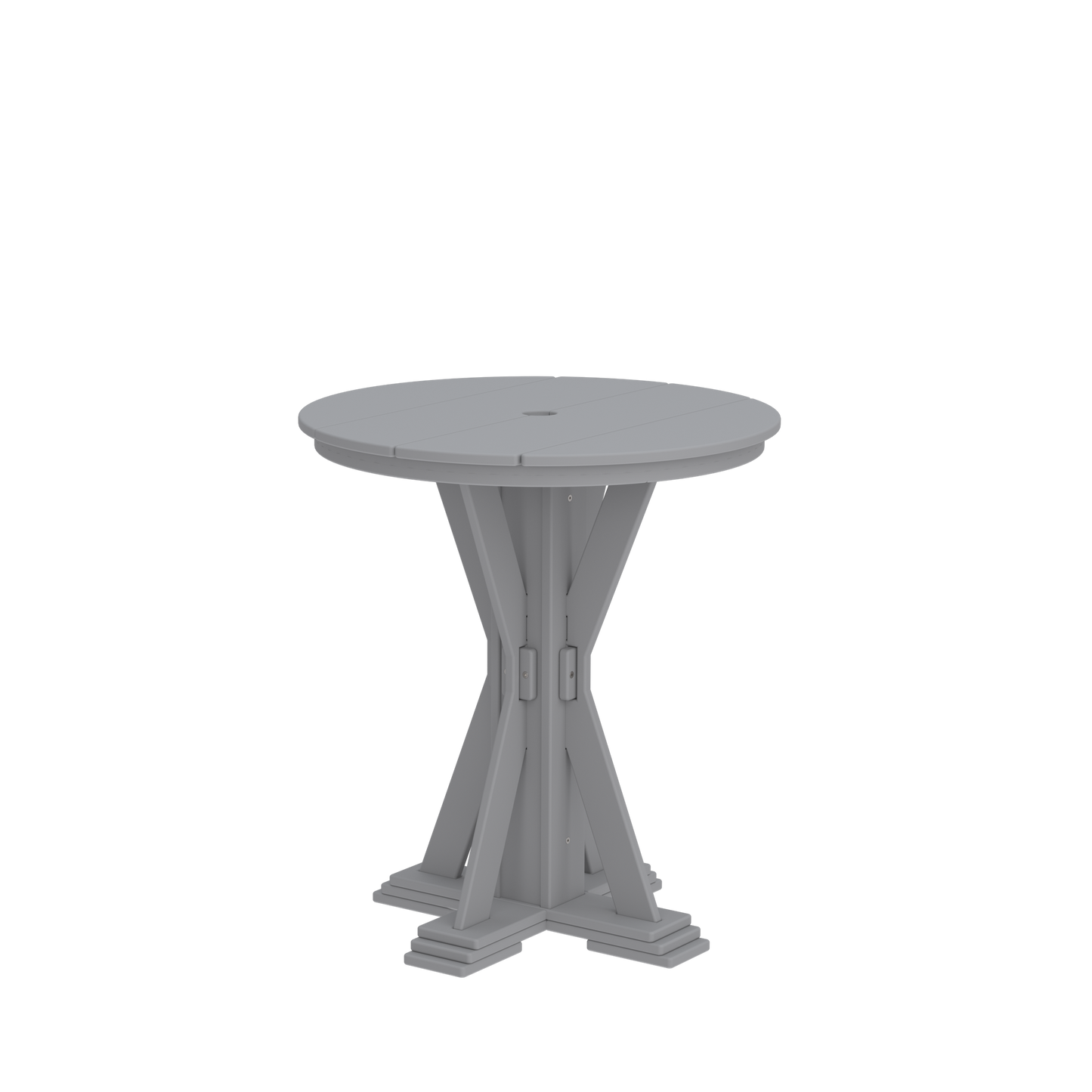 Modern Outdoor X-Base Round Pub Table 32"Wx32"Dx36"H