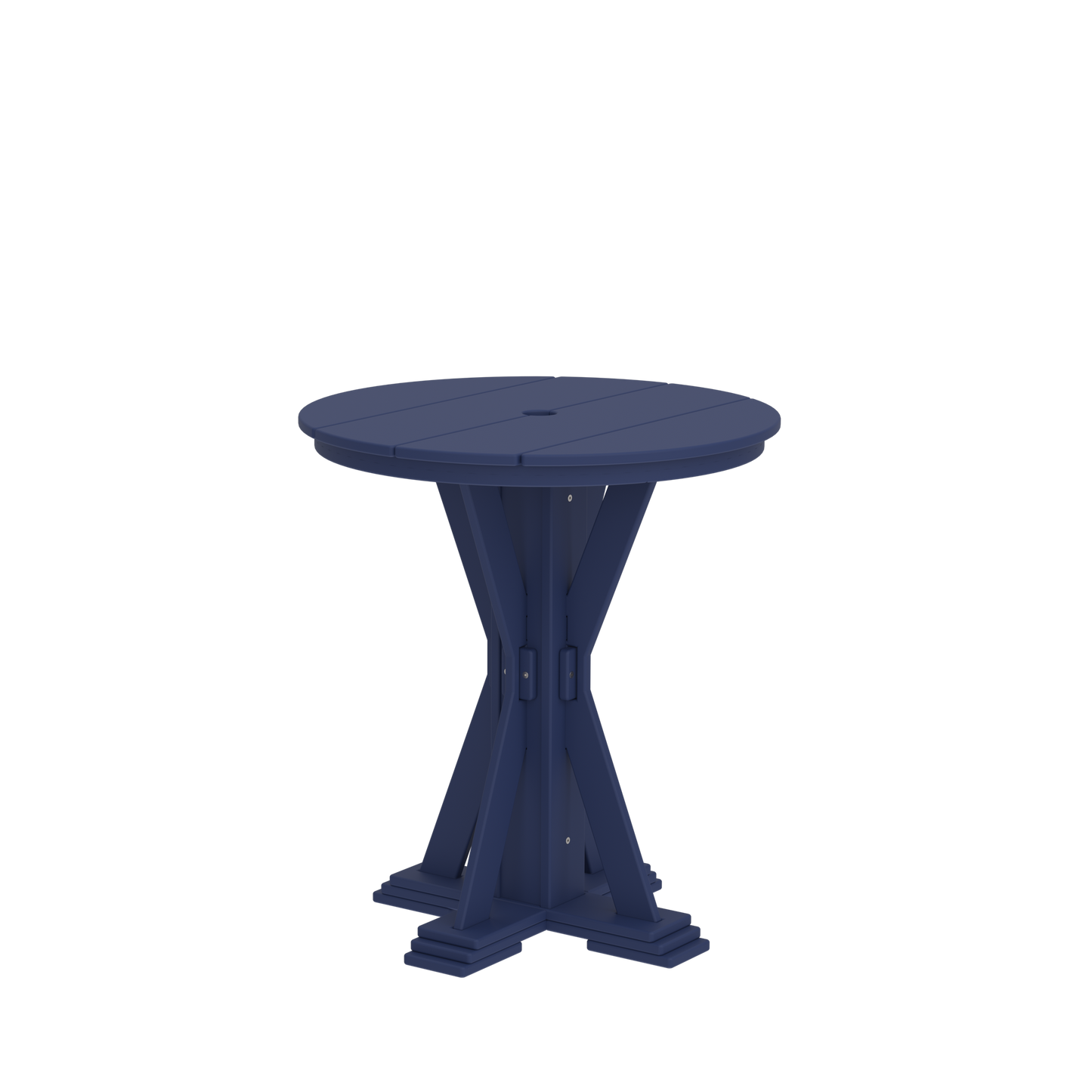 Modern Outdoor X-Base Round Pub Table 32"Wx32"Dx36"H