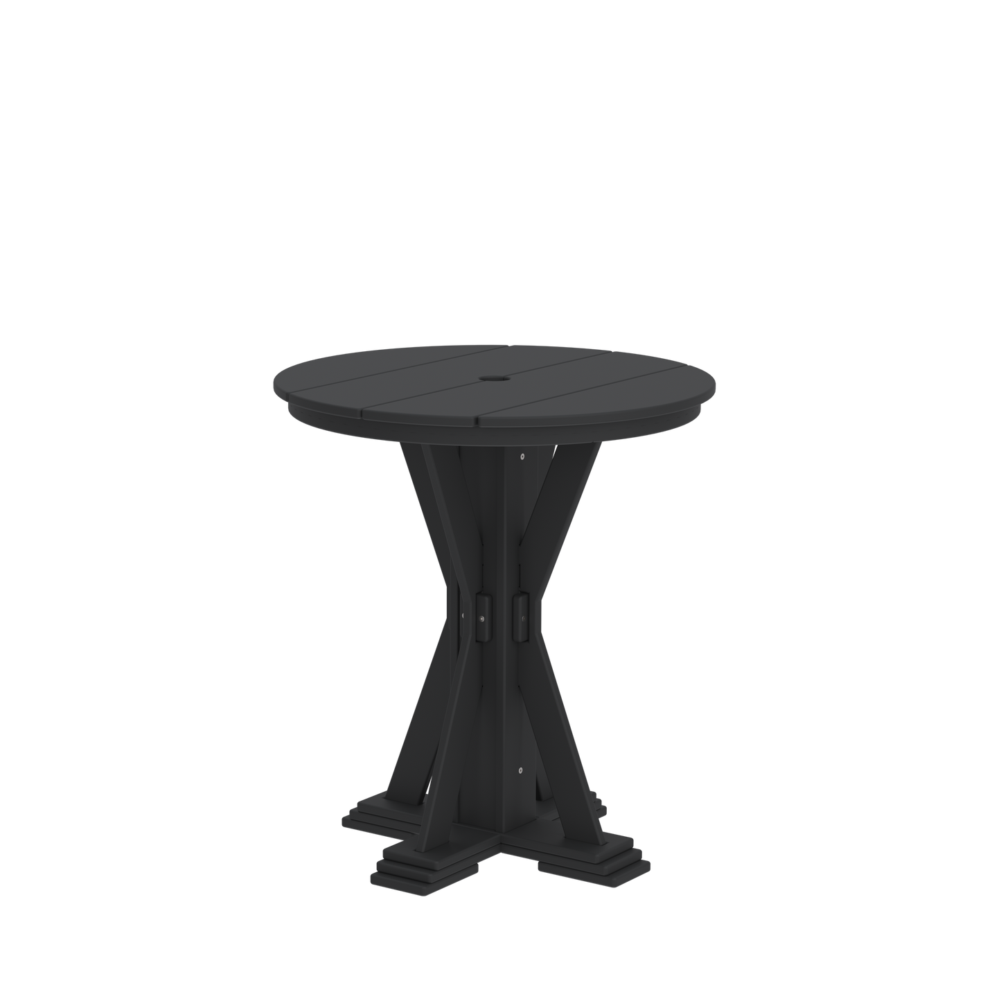 Modern Outdoor X-Base Round Pub Table 32"Wx32"Dx36"H