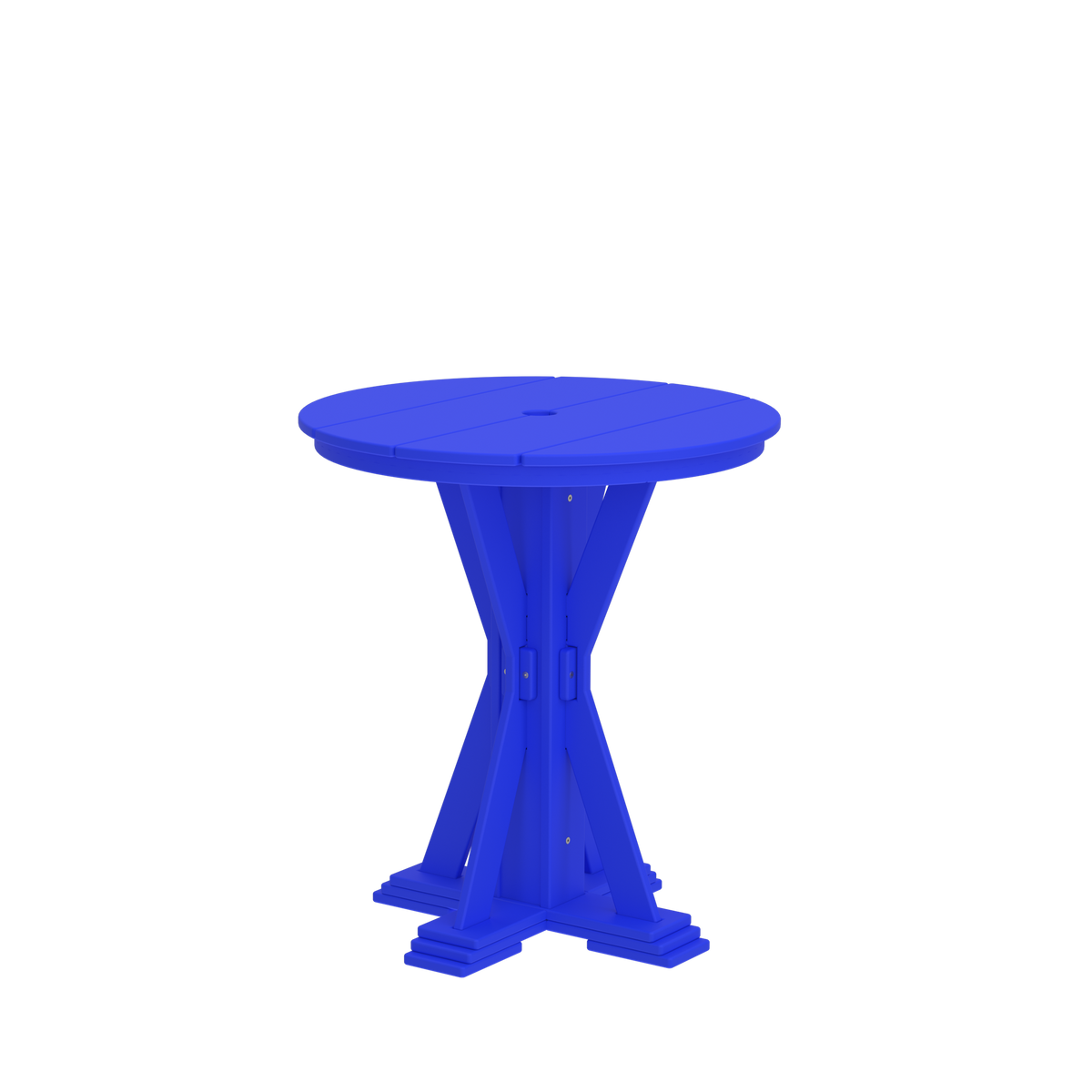 Modern Outdoor X-Base Round Pub Table 32"Wx32"Dx36"H