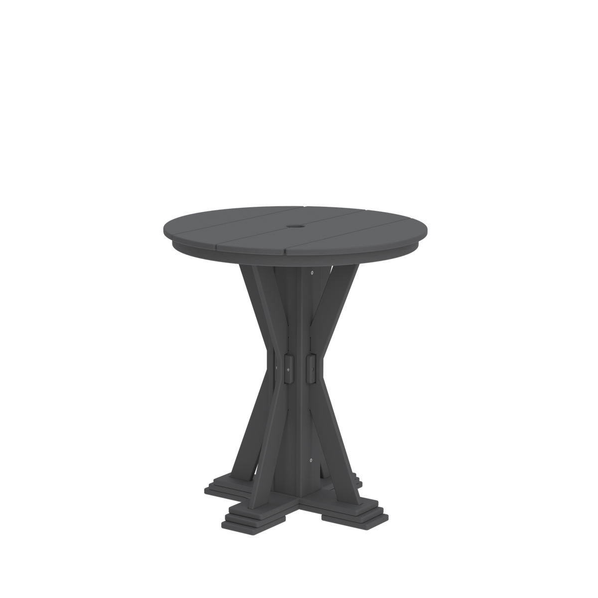 Modern Outdoor X-Base Round Pub Table 32"Wx32"Dx36"H