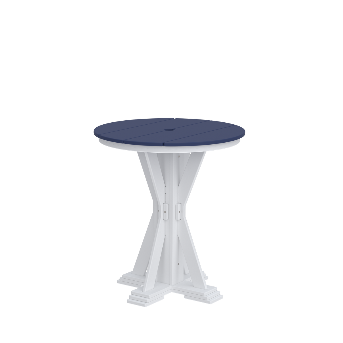 Modern Outdoor X-Base Round Pub Table 32"Wx32"Dx36"H