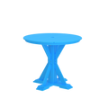 Modern Outdoor X-Base Round Pub Table 42"Wx42"Dx36"H
