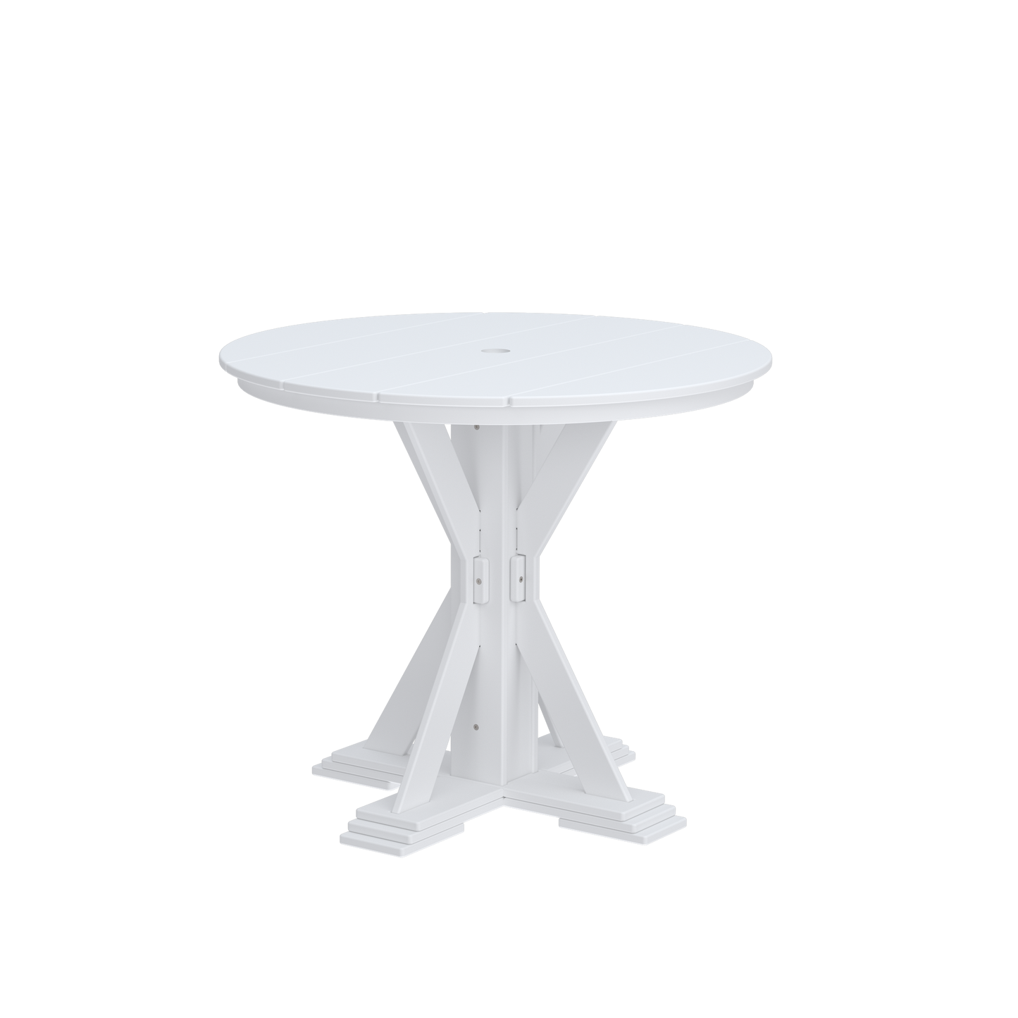 Modern Outdoor X-Base Round Pub Table 42"Wx42"Dx36"H
