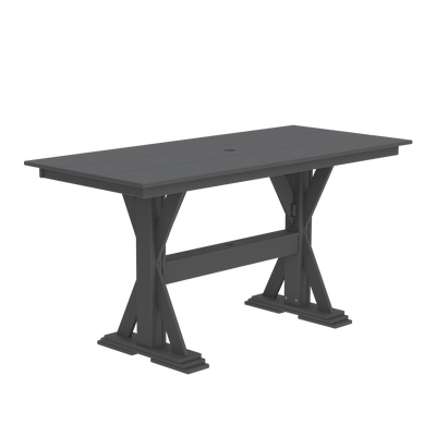 Modern Outdoor X-Base Pub Table 72"Wx32"Dx36"H