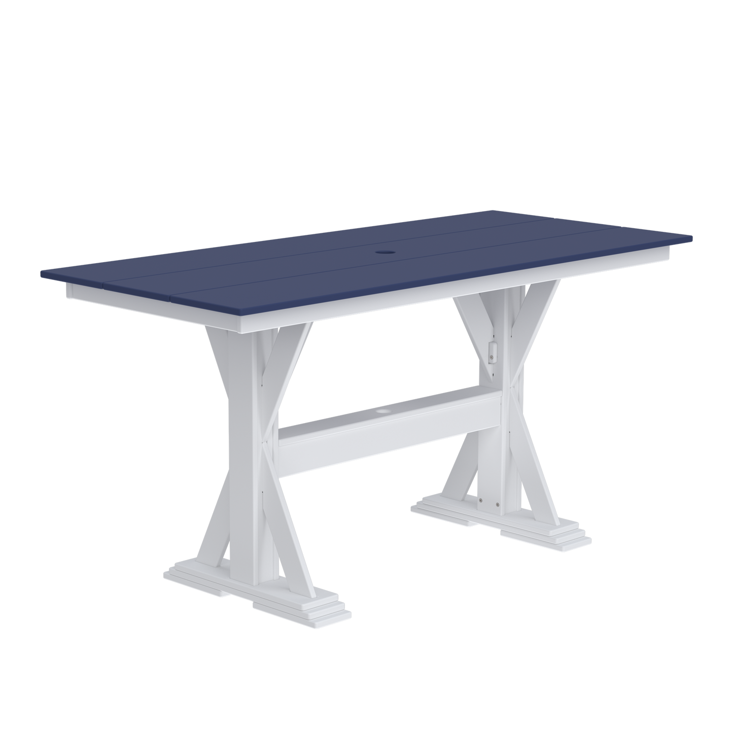 Modern Outdoor X-Base Pub Table 72"Wx32"Dx36"H