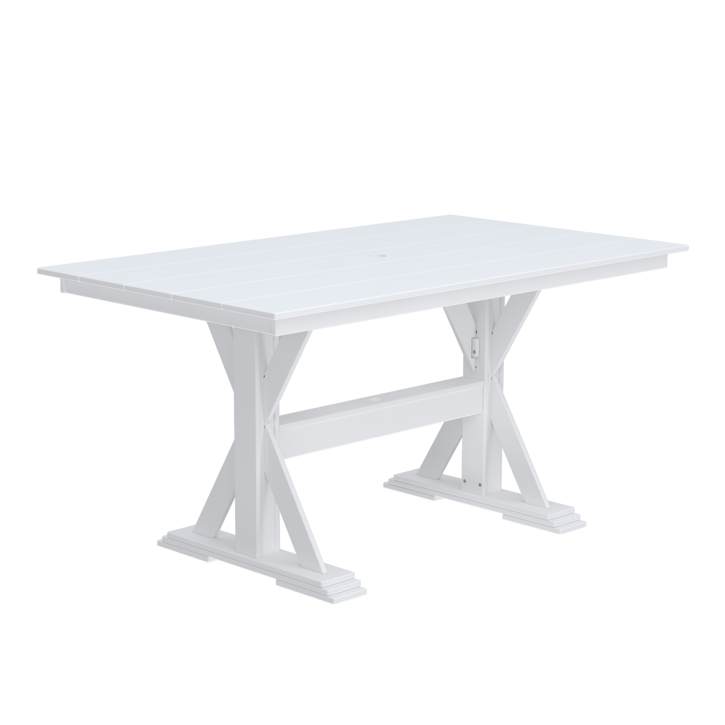 Modern Outdoor X-Base Pub Table 72"Wx42"Dx36"H