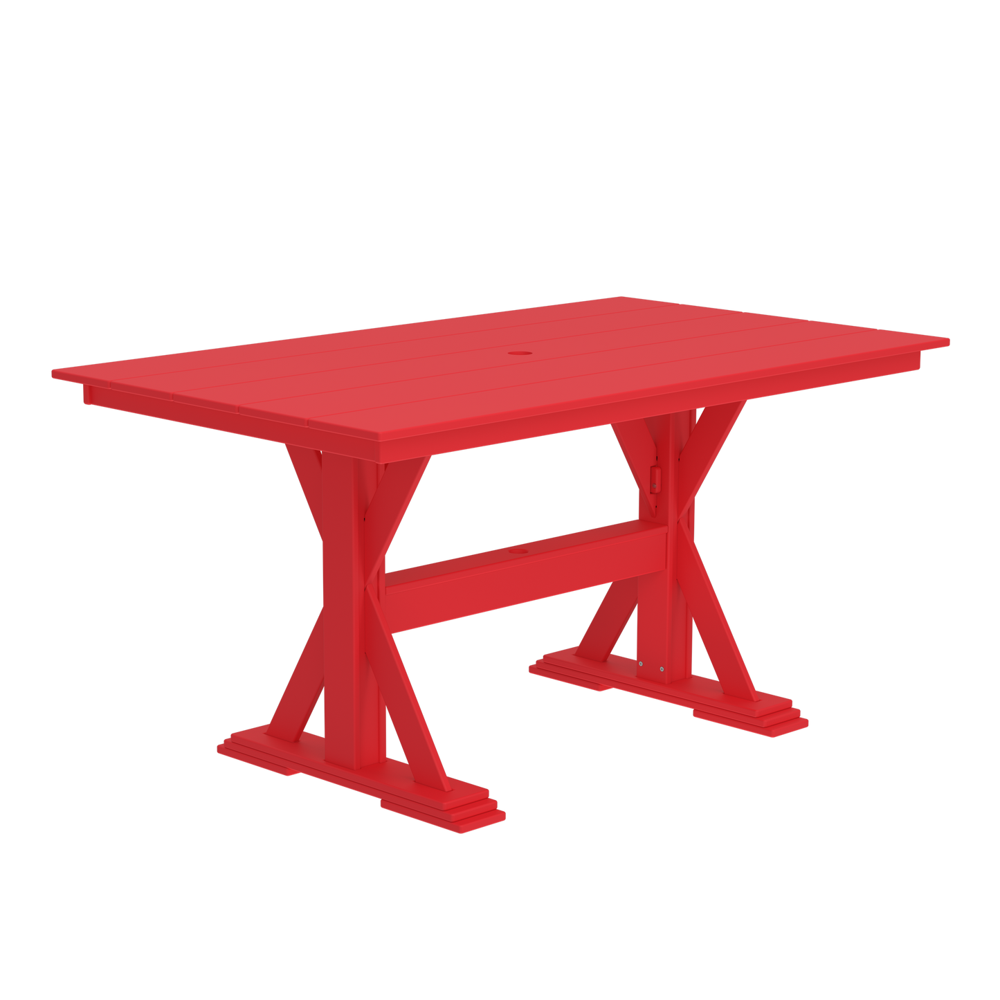 Modern Outdoor X-Base Pub Table 72"Wx42"Dx36"H