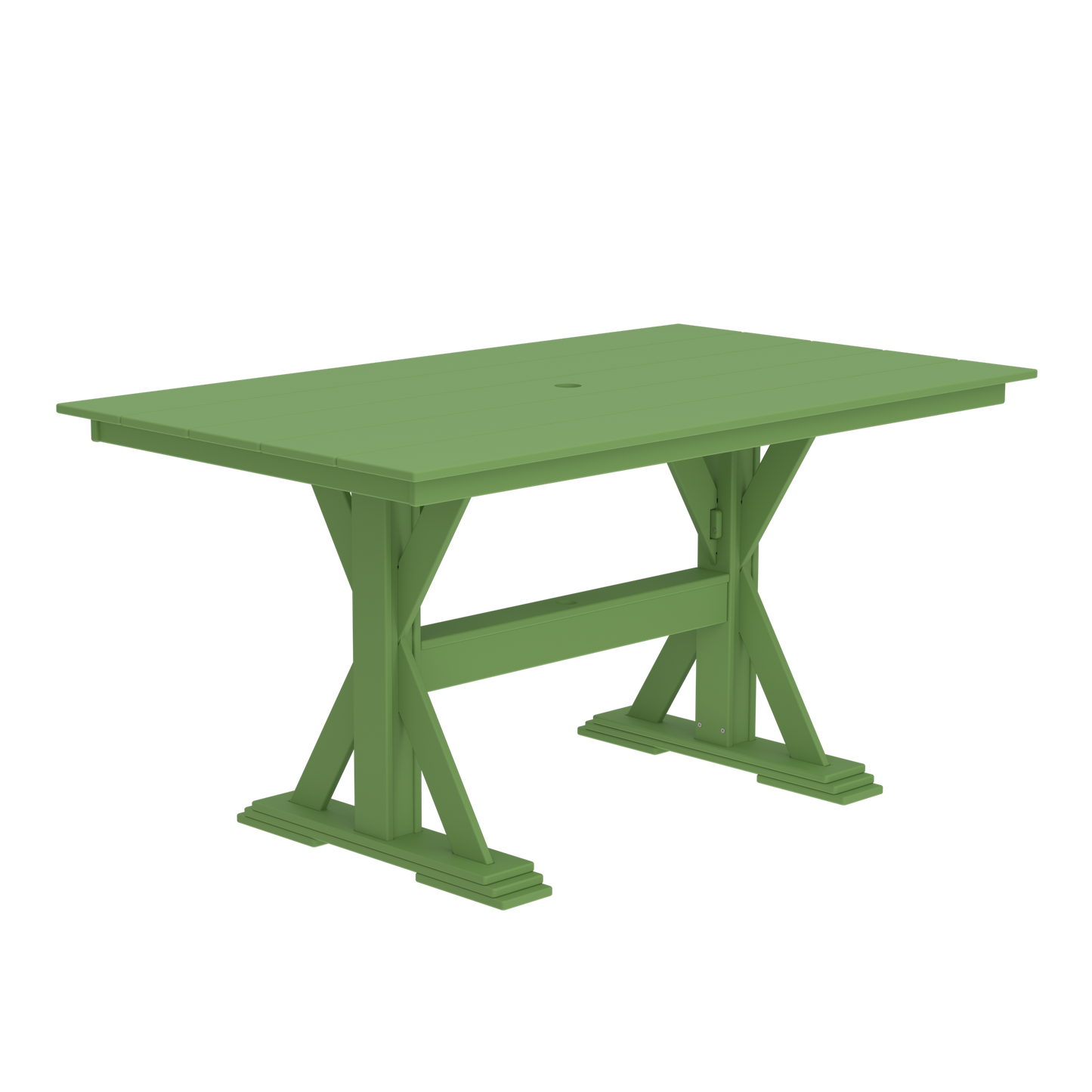Modern Outdoor X-Base Pub Table 72"Wx42"Dx36"H